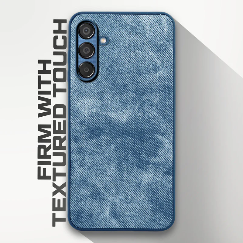 Denim Jeans Cloth Back Cover Case for Samsung M15 5G - Image 17
