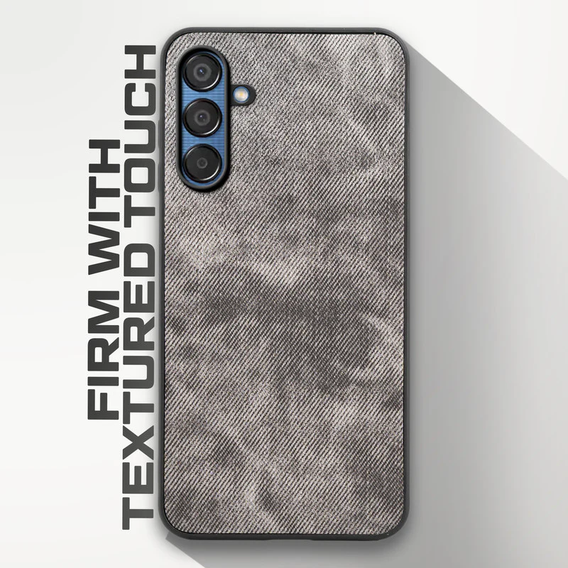 Denim Jeans Cloth Back Cover Case for Samsung M15 5G - Image 5