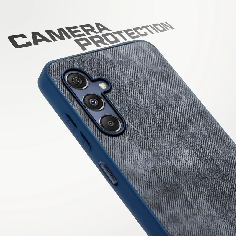 Denim Jeans Cloth Back Cover Case for Samsung M34 5G - Image 10
