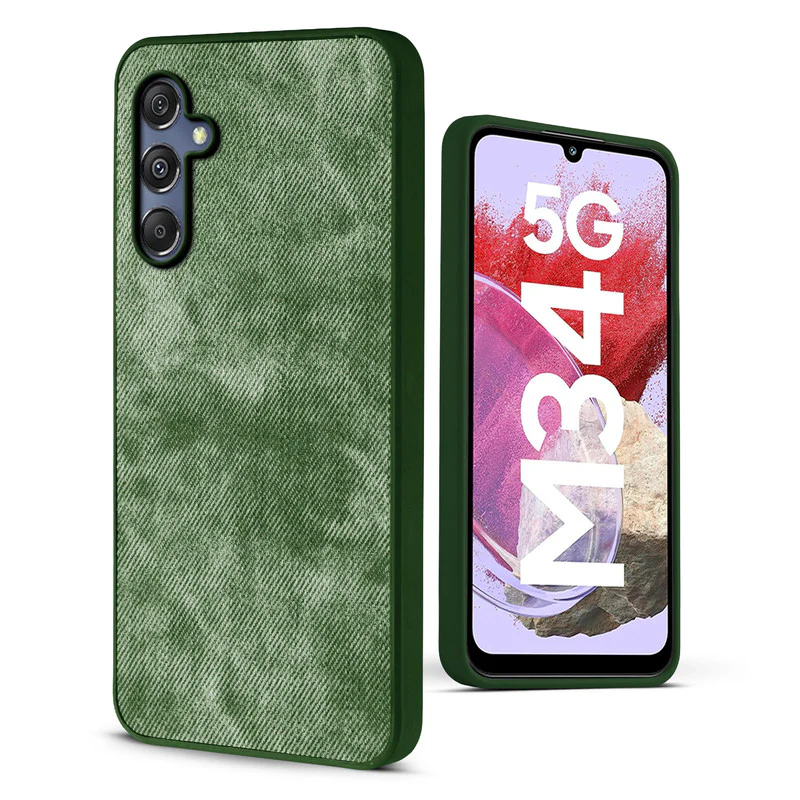 Denim Jeans Cloth Back Cover Case for Samsung M34 5G - Image 24