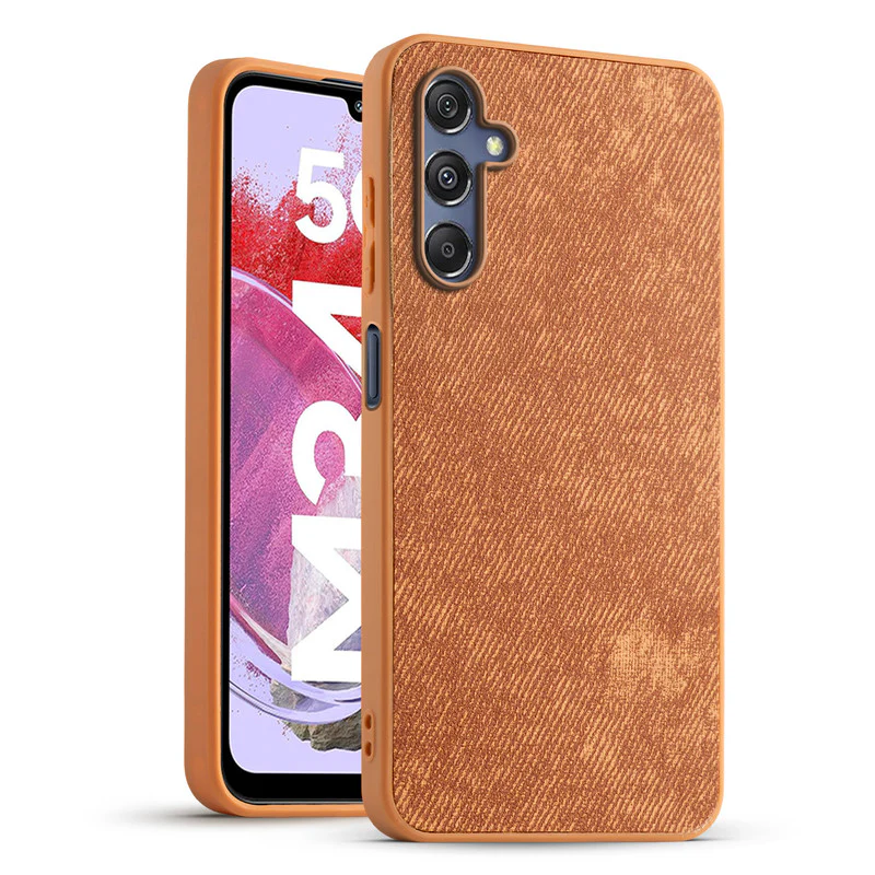 Denim Jeans Cloth Back Cover Case for Samsung M34 5G - Image 31