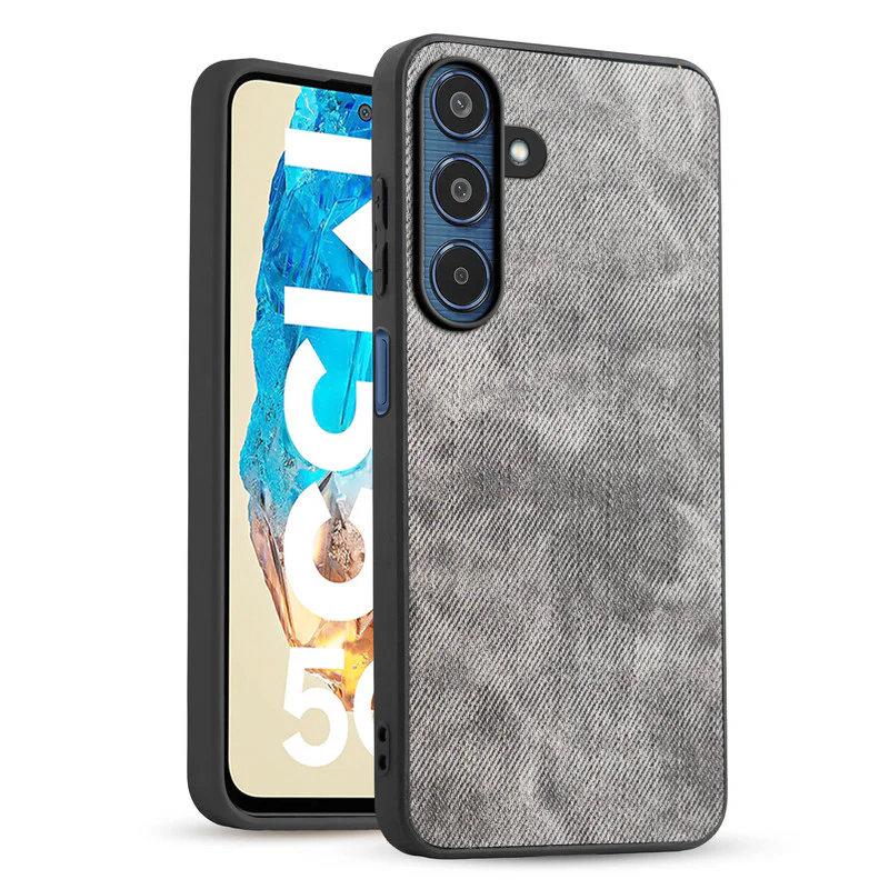 Denim Jeans Cloth Back Cover Case for Samsung M35 5G