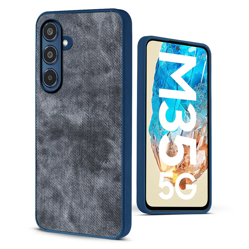 Denim Jeans Cloth Back Cover Case for Samsung M35 5G - Image 12