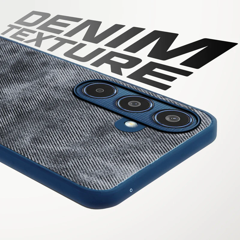 Denim Jeans Cloth Back Cover Case for Samsung M35 5G - Image 9