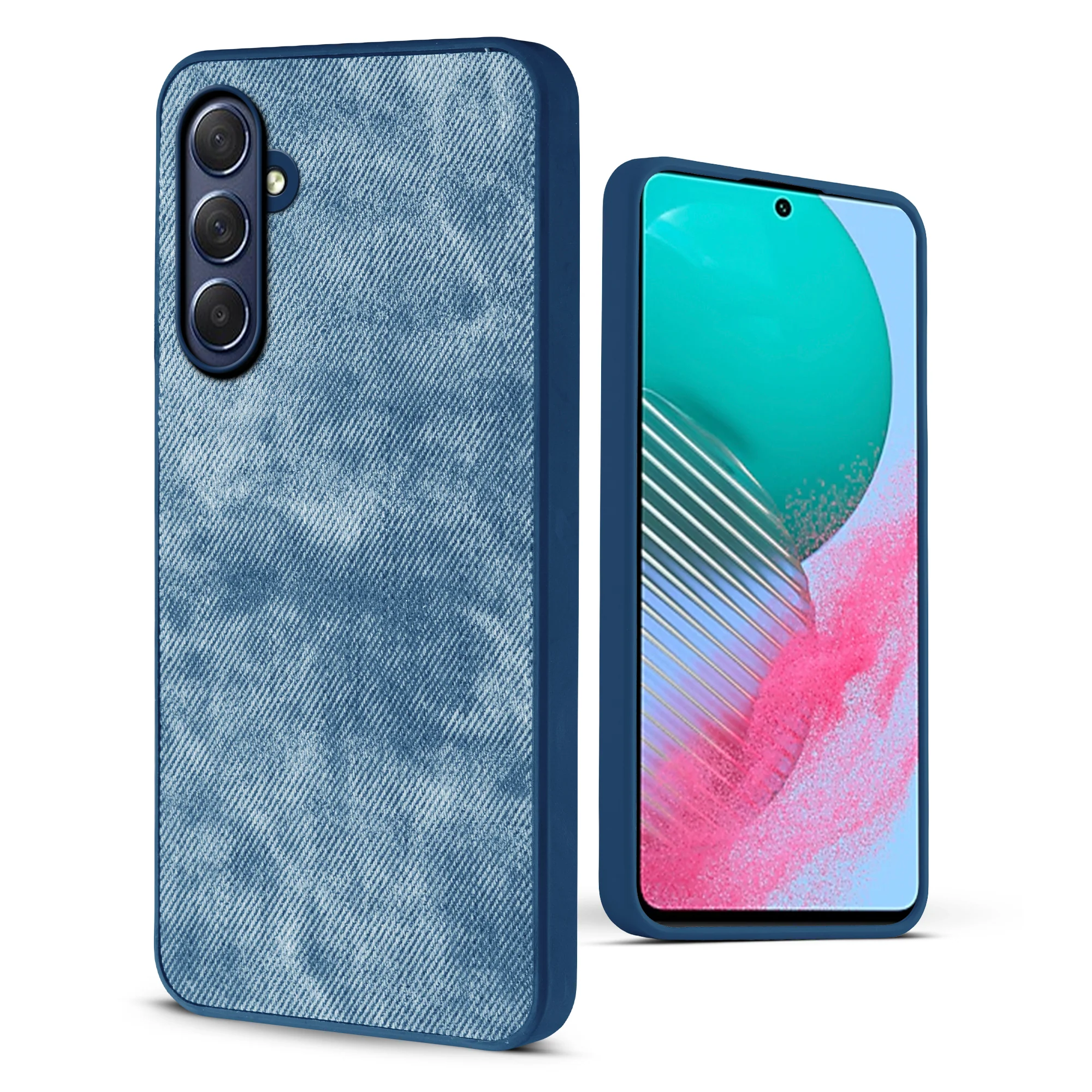 Denim Jeans Cloth Back Cover Case for Samsung M54 5G - Image 18