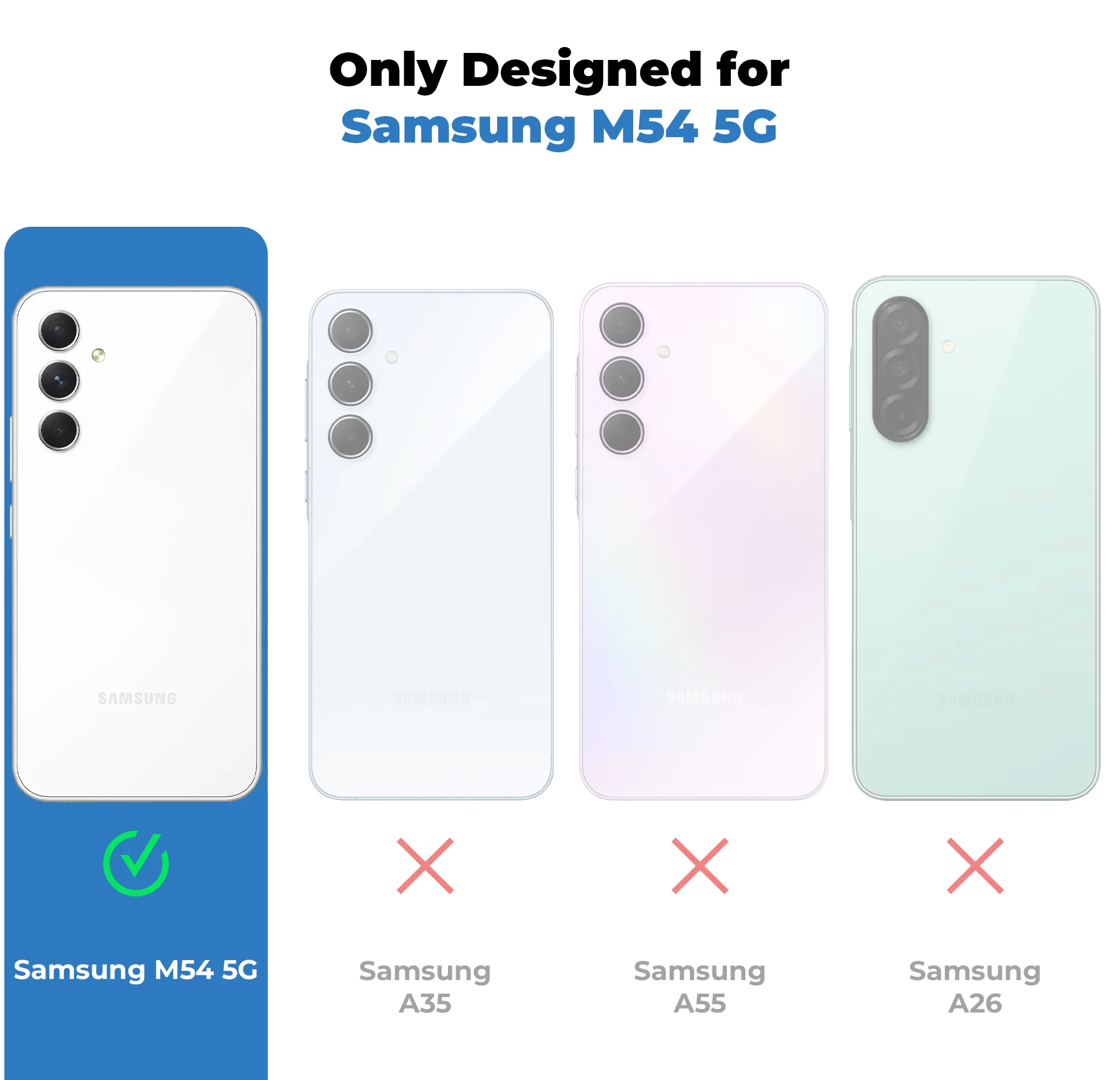 Denim Jeans Cloth Back Cover Case for Samsung M54 5G - Image 8