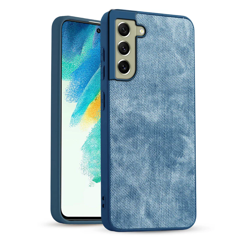 Denim Jeans Cloth Back Cover Case for Samsung S21 FE 5G - Image 13