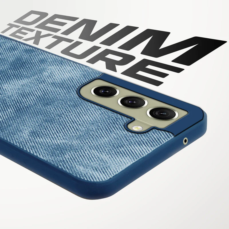 Denim Jeans Cloth Back Cover Case for Samsung S21 FE 5G - Image 15