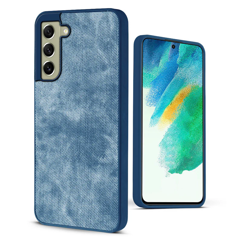 Denim Jeans Cloth Back Cover Case for Samsung S21 FE 5G - Image 18