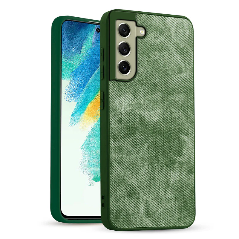 Denim Jeans Cloth Back Cover Case for Samsung S21 FE 5G - Image 19