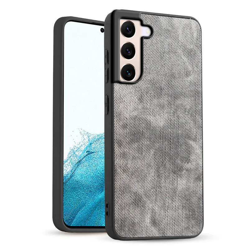 Denim Jeans Cloth Back Cover Case for Samsung S22 5G