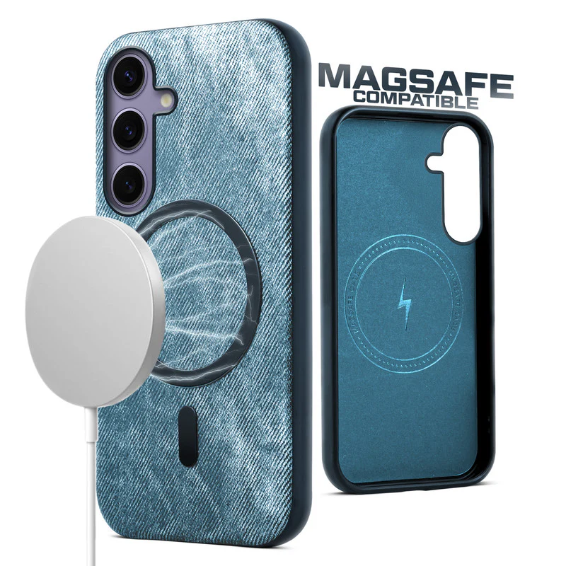 Classic Denim Finish Back Case For Samsung S24 5G With Wireless Charging Support Support - Image 15