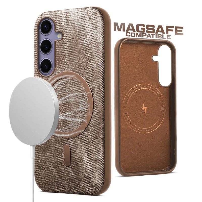 Classic Denim Finish Back Case For Samsung S24 5G With Wireless Charging Support Support - Image 9