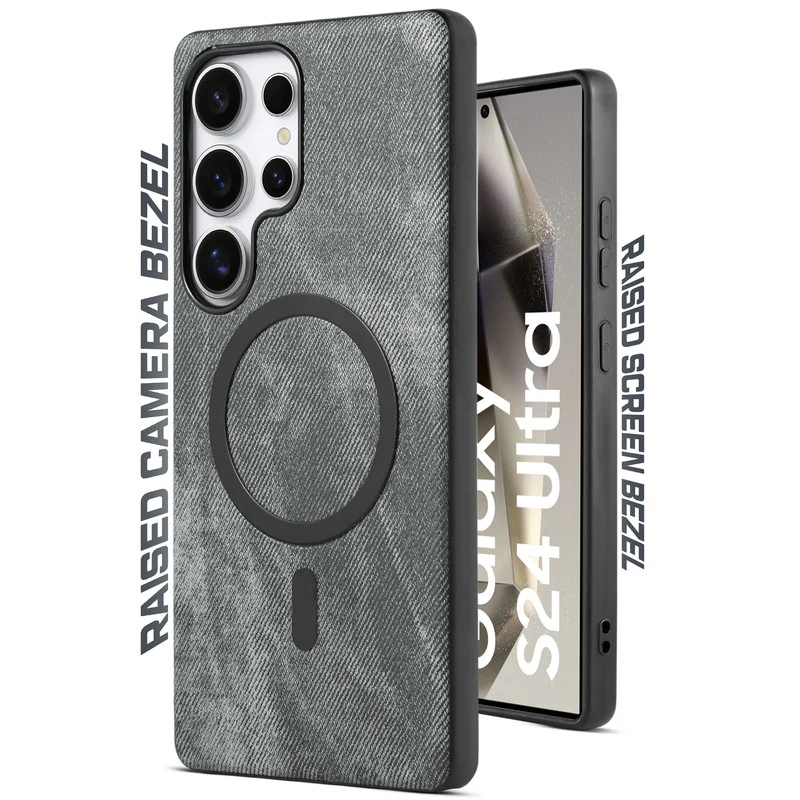 Classic Denim Finish Back Case For Samsung S24 Ultra 5G With Wireless Charging Support Support - Image 24
