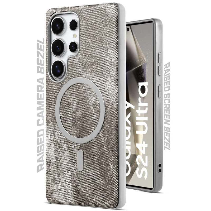 Classic Denim Finish Back Case For Samsung S24 Ultra 5G With Wireless Charging Support Support - Image 30