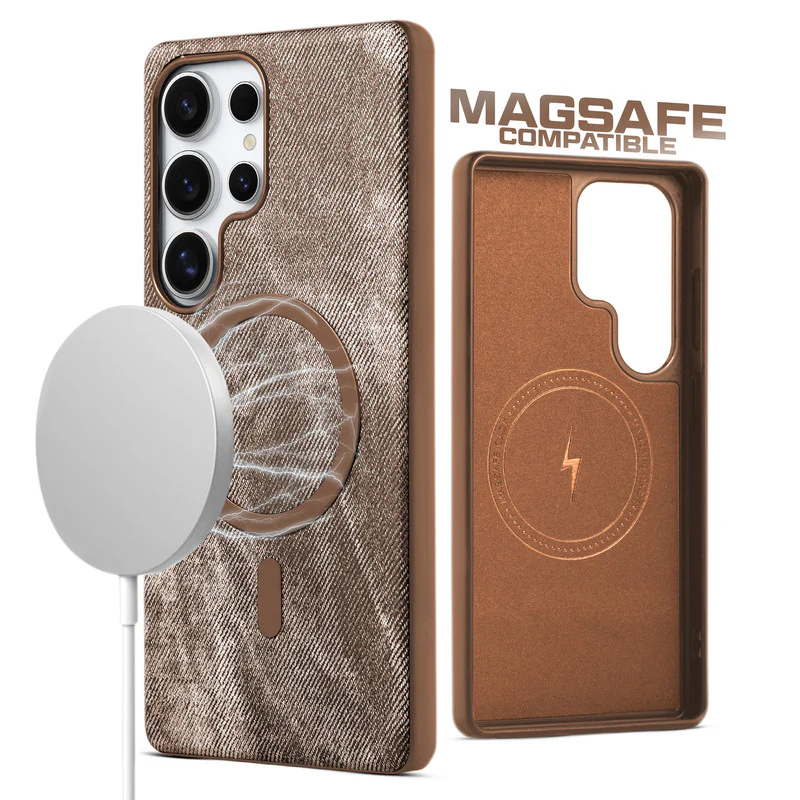 Classic Denim Finish Back Case For Samsung S24 Ultra 5G With Wireless Charging Support Support - Image 9
