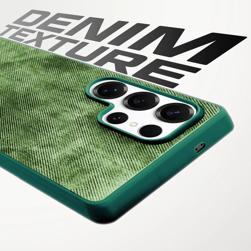 Denim Jeans Cloth Back Cover Case for Samsung S24 Ultra 5G - Image 9