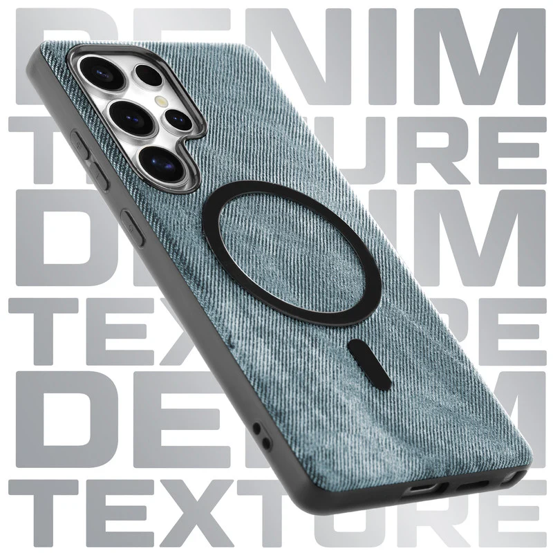 Classic Denim Finish Back Case For Samsung S25 Ultra 5G With Wireless Charging Support Support - Image 5