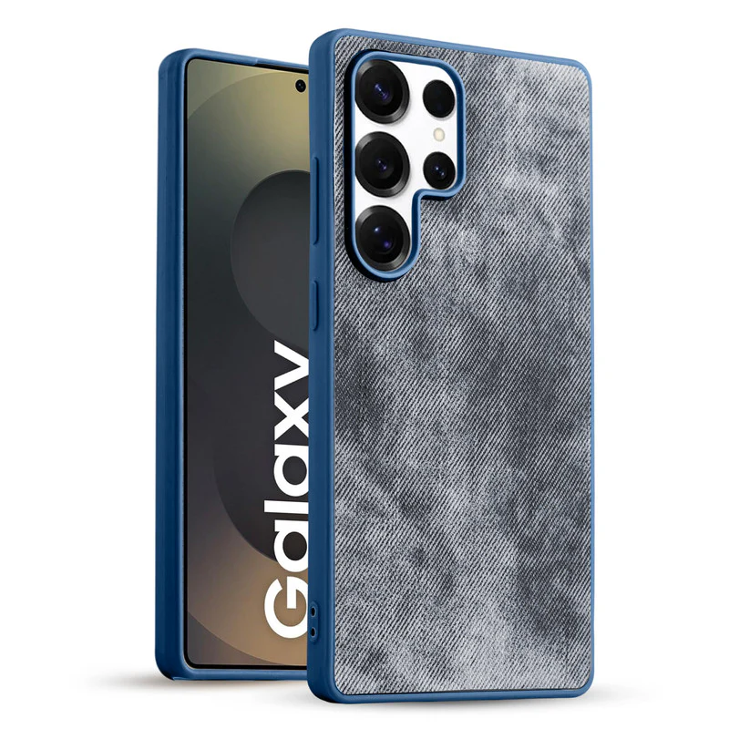 Denim Jeans Cloth Back Cover Case for Samsung S25 Ultra 5G - Image 13
