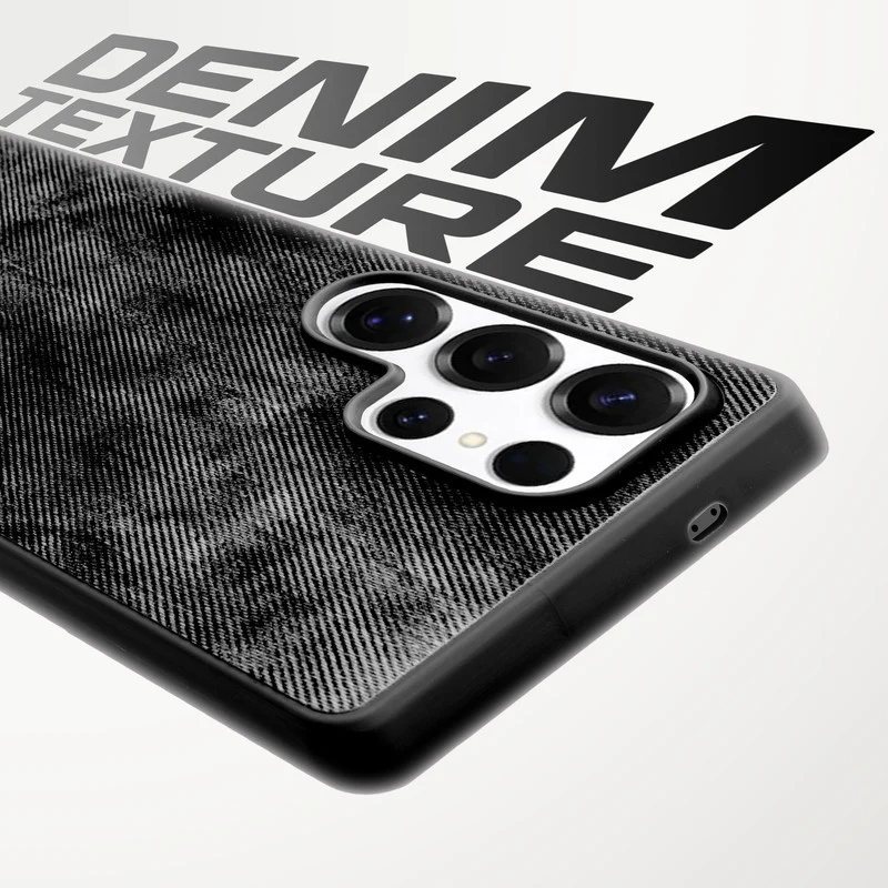 Denim Jeans Cloth Back Cover Case for Samsung S25 Ultra 5G - Image 9