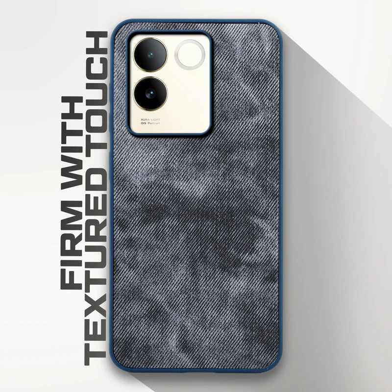 Denim Jeans Cloth Back Cover Case for Vivo T2 Pro 5G - Image 11