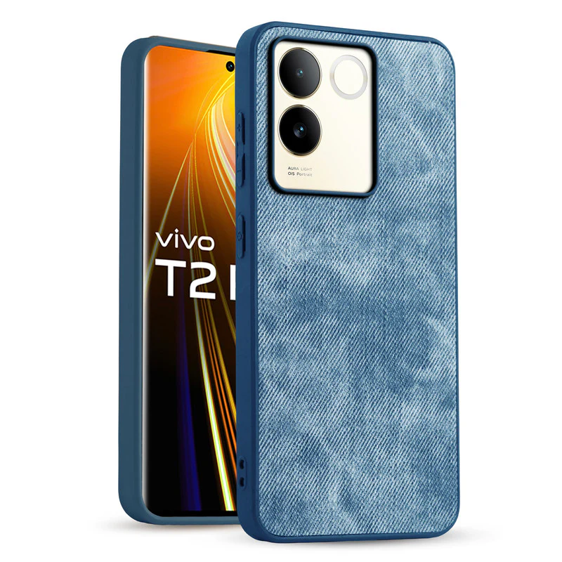 Denim Jeans Cloth Back Cover Case for Vivo T2 Pro 5G - Image 13
