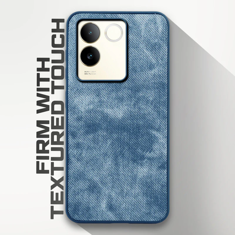 Denim Jeans Cloth Back Cover Case for Vivo T2 Pro 5G - Image 17