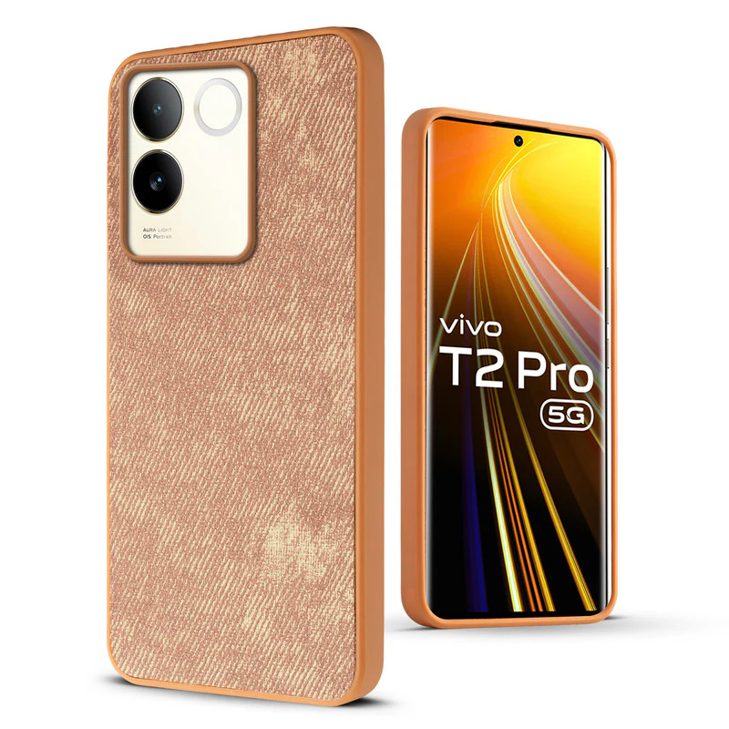 Denim Jeans Cloth Back Cover Case for Vivo T2 Pro 5G - Image 30