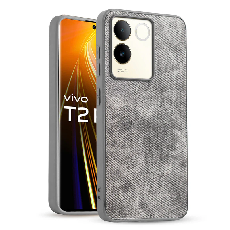 Denim Jeans Cloth Back Cover Case for Vivo T2 Pro 5G - Image 37