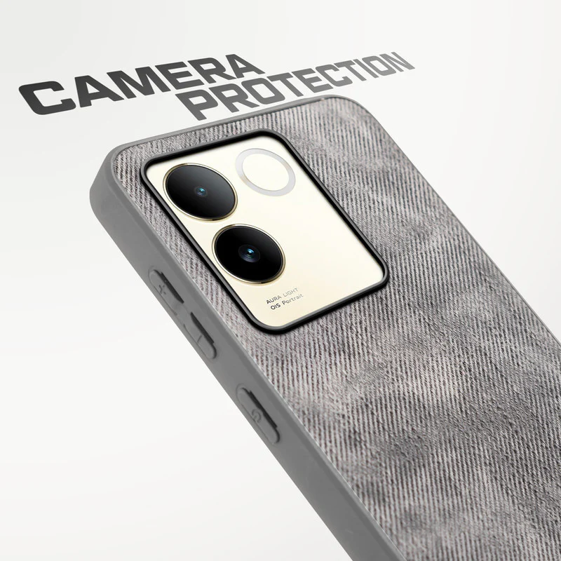 Denim Jeans Cloth Back Cover Case for Vivo T2 Pro 5G - Image 40
