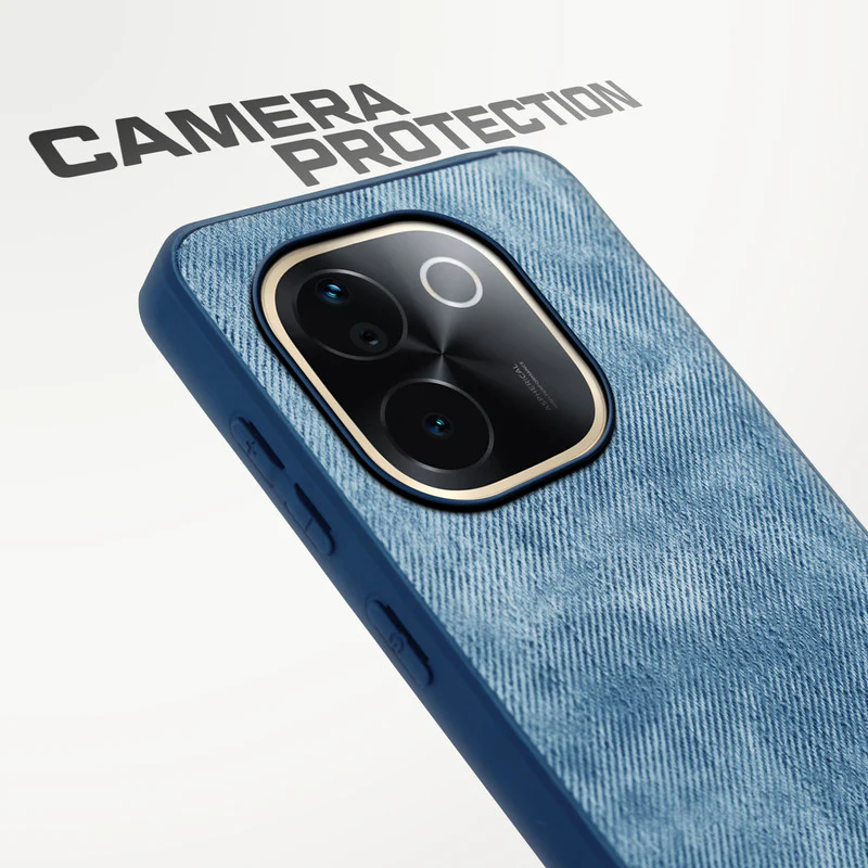 Denim Jeans Cloth Back Cover Case for Vivo T3 Pro 5G - Image 16
