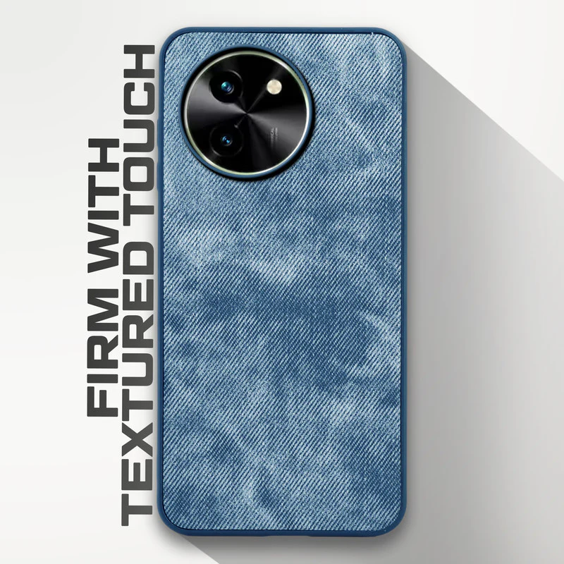 Denim Jeans Cloth Back Cover Case for Vivo T3x 5G - Image 17