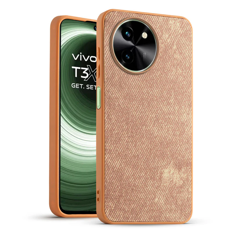 Denim Jeans Cloth Back Cover Case for Vivo T3x 5G - Image 25