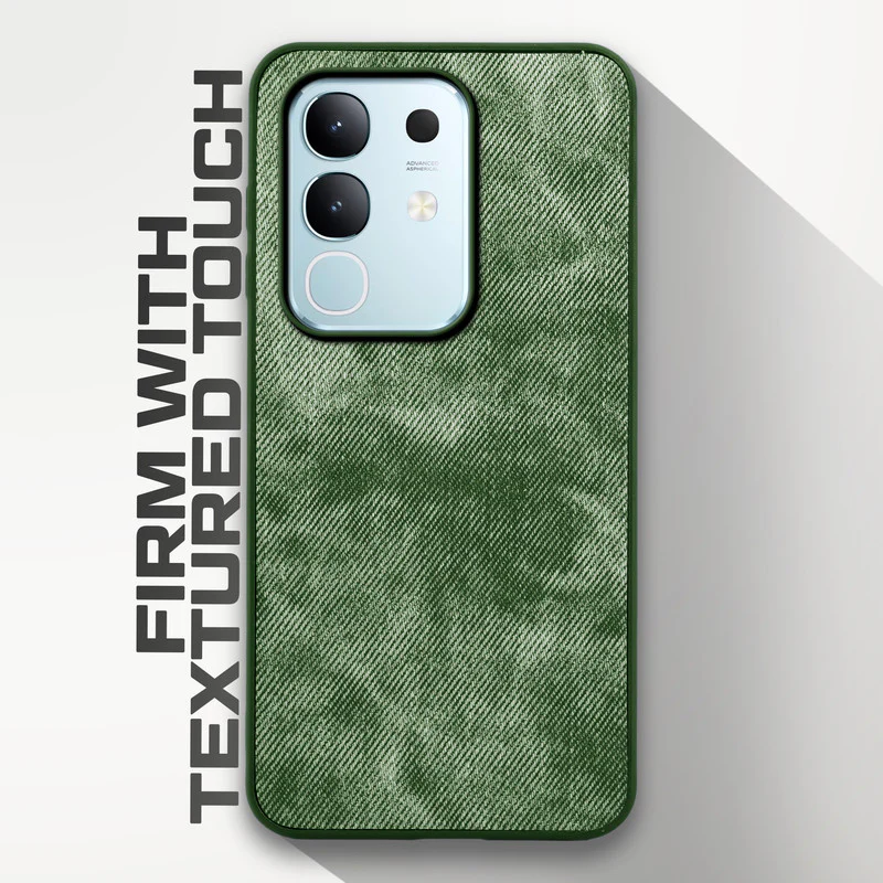 Denim Jeans Cloth Back Cover Case for Vivo T4x 5G - Image 23