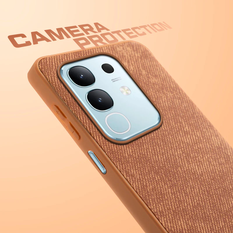 Denim Jeans Cloth Back Cover Case for Vivo T4x 5G - Image 28