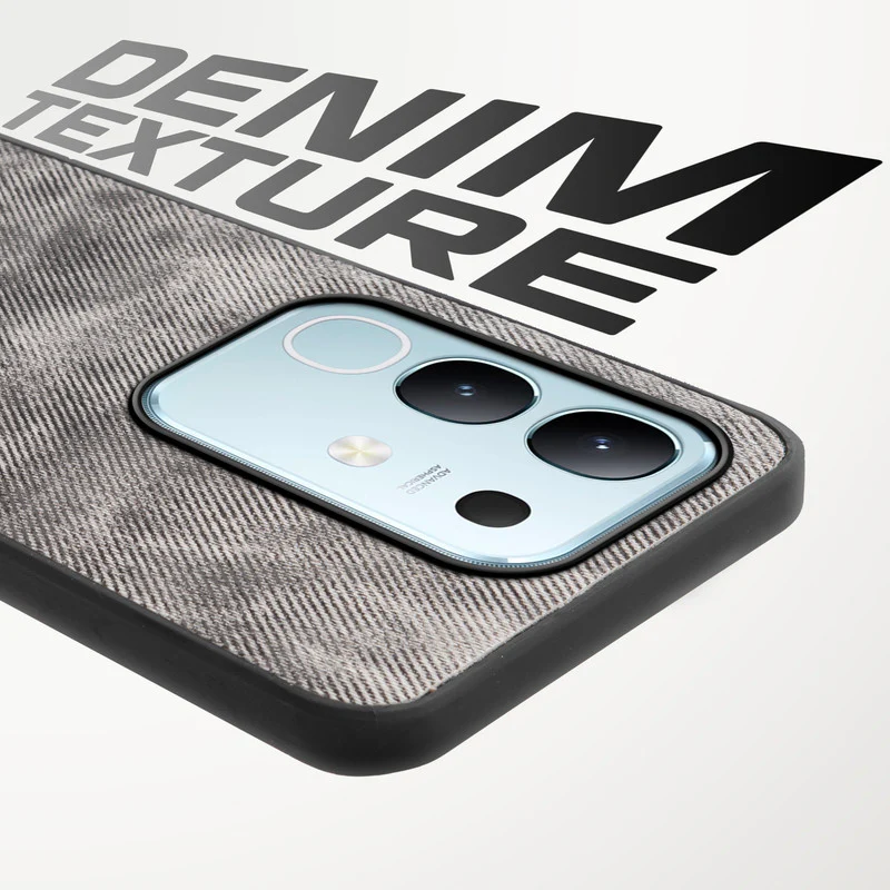 Denim Jeans Cloth Back Cover Case for Vivo T4x 5G - Image 3