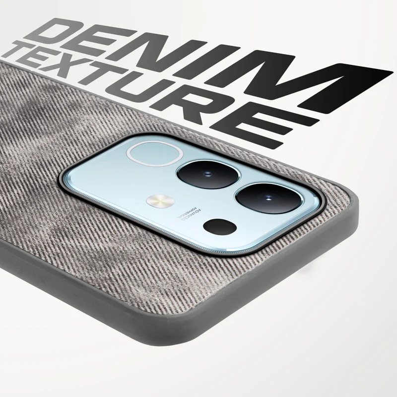 Denim Jeans Cloth Back Cover Case for Vivo T4x 5G - Image 33