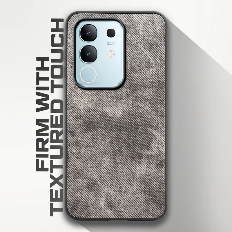 Denim Jeans Cloth Back Cover Case for Vivo T4x 5G - Image 35