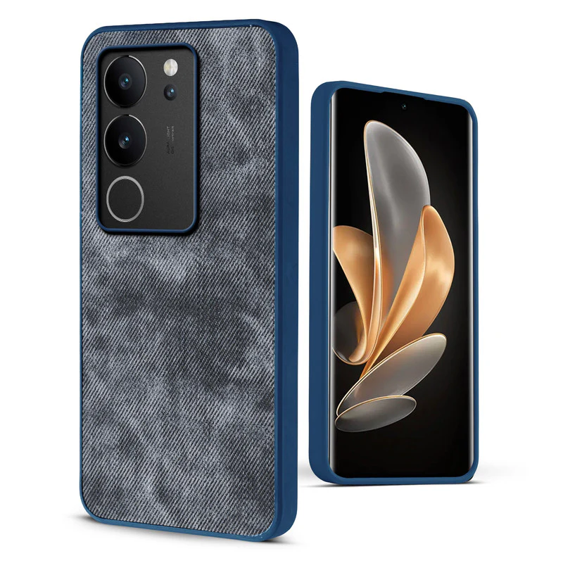Denim Jeans Cloth Back Cover Case for Vivo V29 5G - Image 12