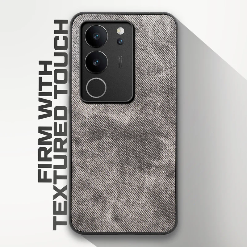 Denim Jeans Cloth Back Cover Case for Vivo V29 5G - Image 5