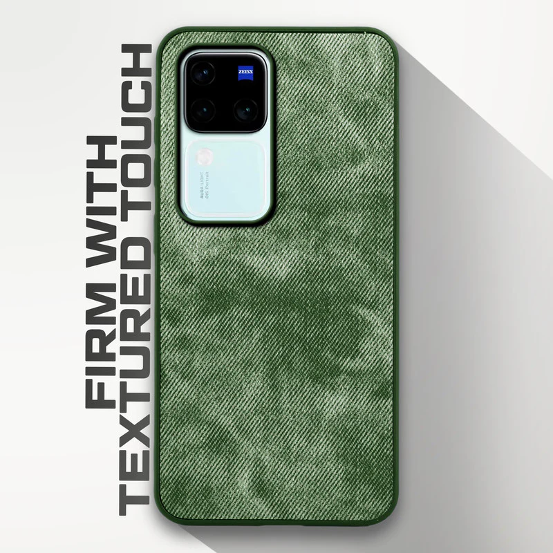 Denim Jeans Cloth Back Cover Case for Vivo V30 Pro 5G - Image 11