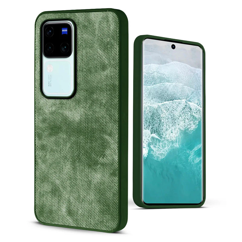 Denim Jeans Cloth Back Cover Case for Vivo V30 Pro 5G - Image 12
