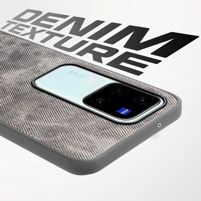 Denim Jeans Cloth Back Cover Case for Vivo V30 Pro 5G - Image 15