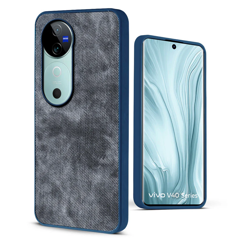 Denim Jeans Cloth Back Cover Case for Vivo V40 5G - Image 12