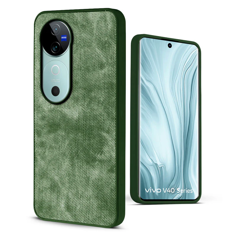 Denim Jeans Cloth Back Cover Case for Vivo V40 5G - Image 24