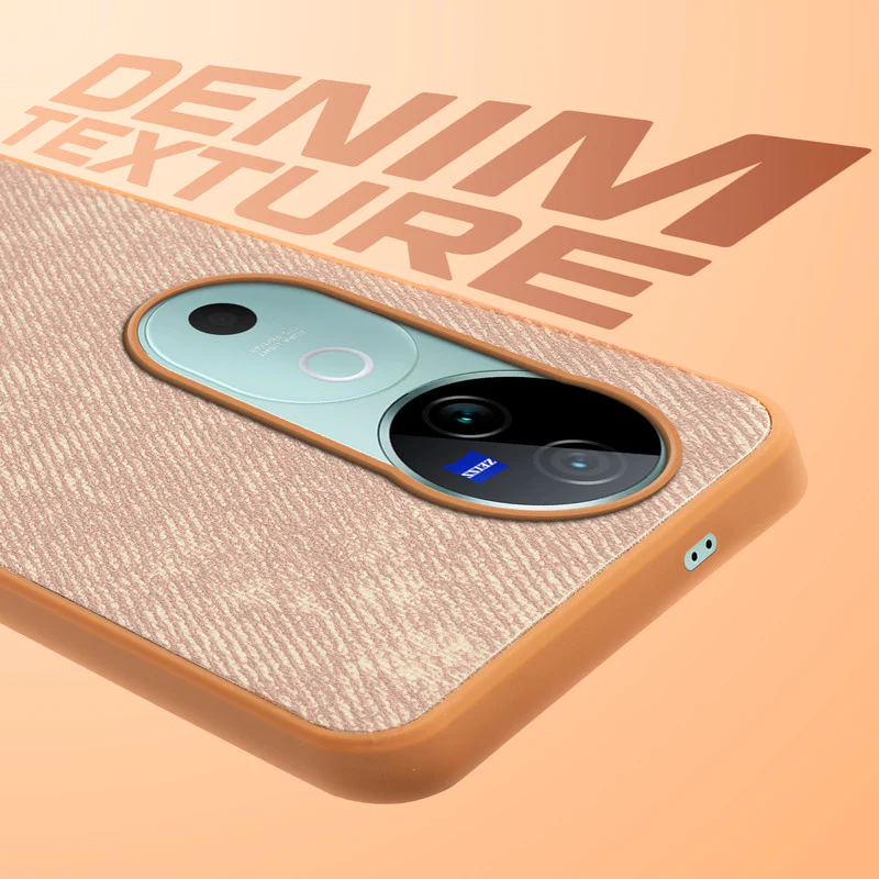 Denim Jeans Cloth Back Cover Case for Vivo V40 5G - Image 27