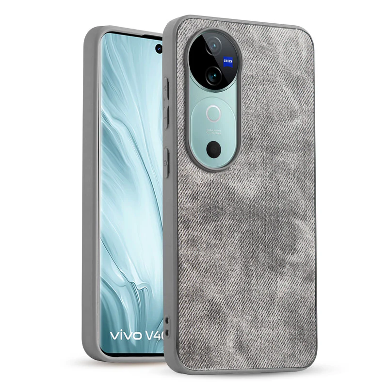 Denim Jeans Cloth Back Cover Case for Vivo V40 5G - Image 37