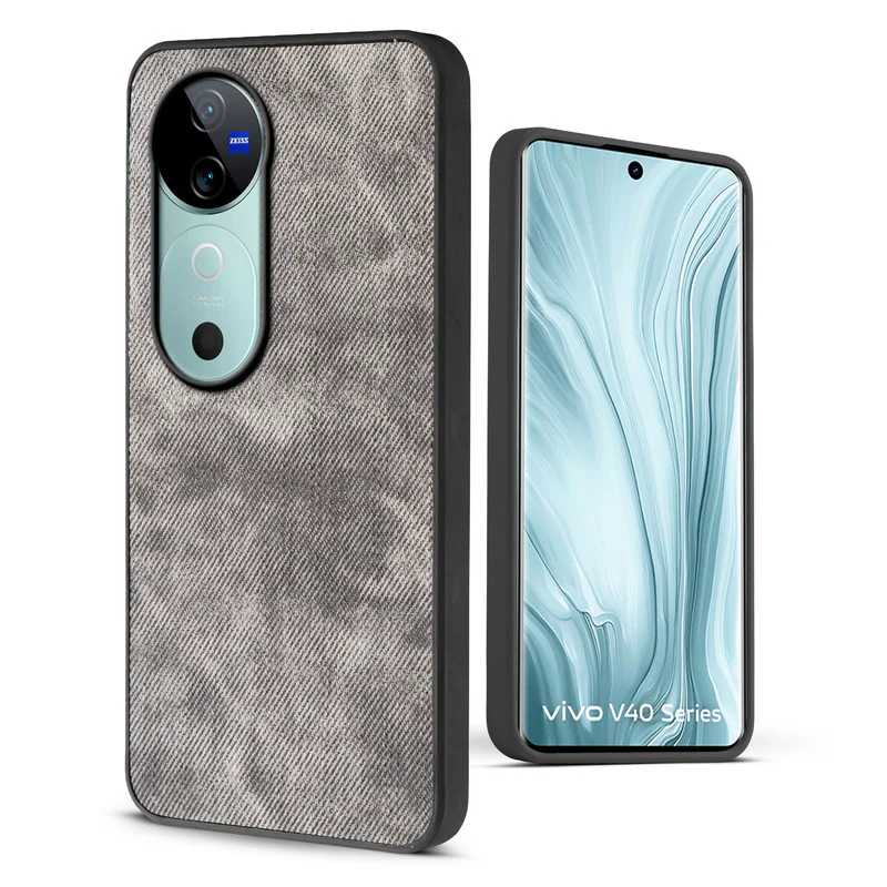 Denim Jeans Cloth Back Cover Case for Vivo V40 5G - Image 6