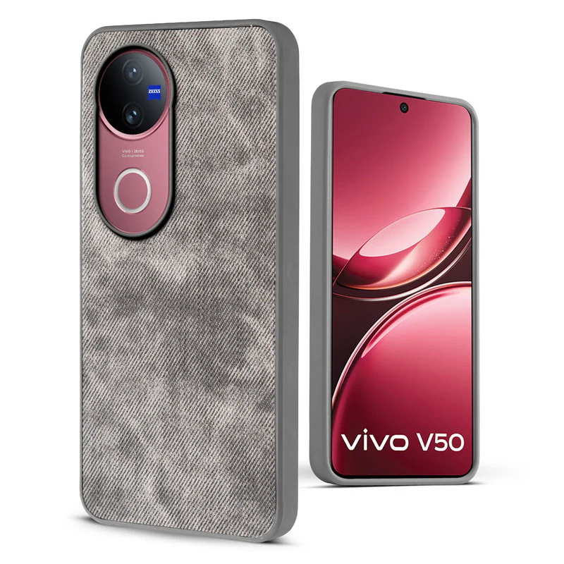 Denim Jeans Cloth Back Cover Case for Vivo V50 5G - Image 36