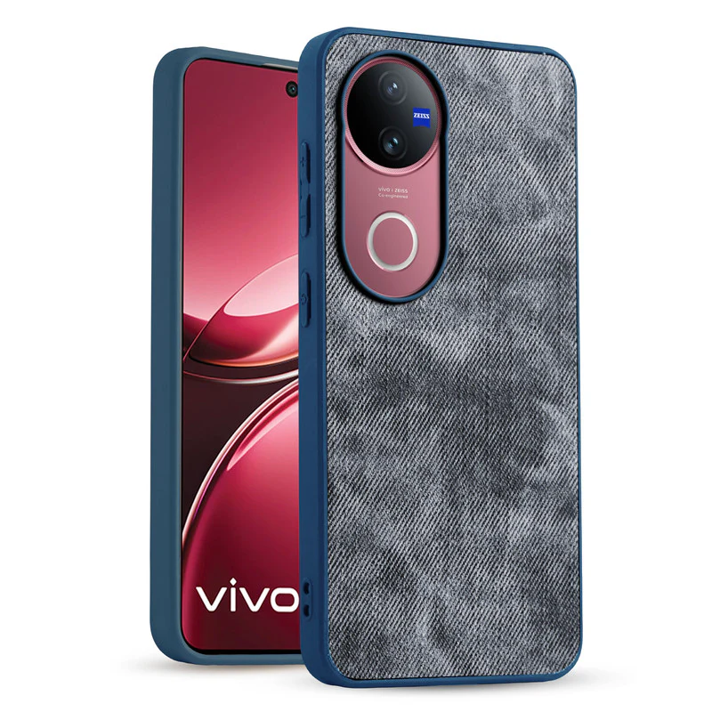 Denim Jeans Cloth Back Cover Case for Vivo V50 5G - Image 7